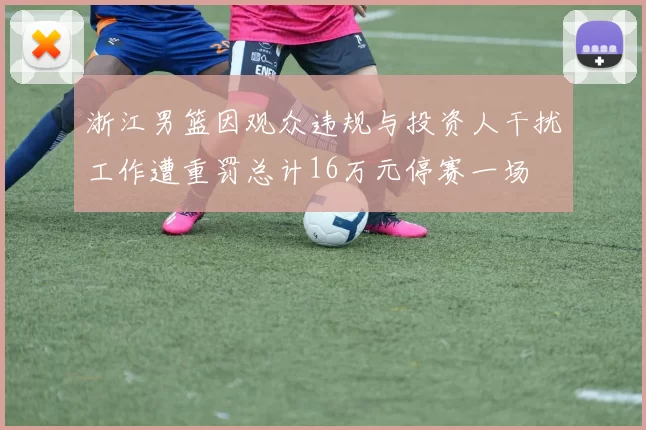浙江男篮因观众违规与投资人干扰工作遭重罚总计16万元停赛一场